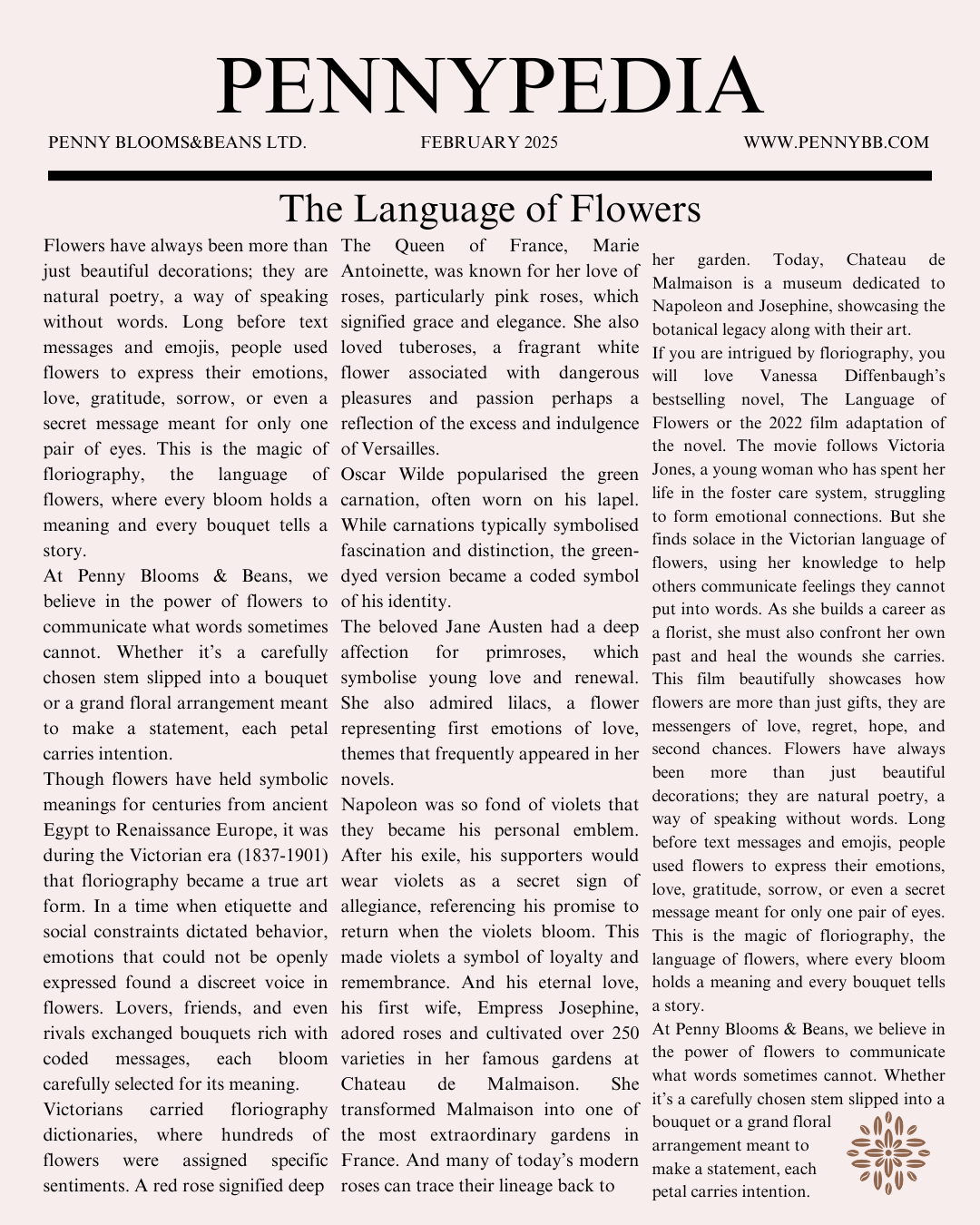 The Language of Flowers