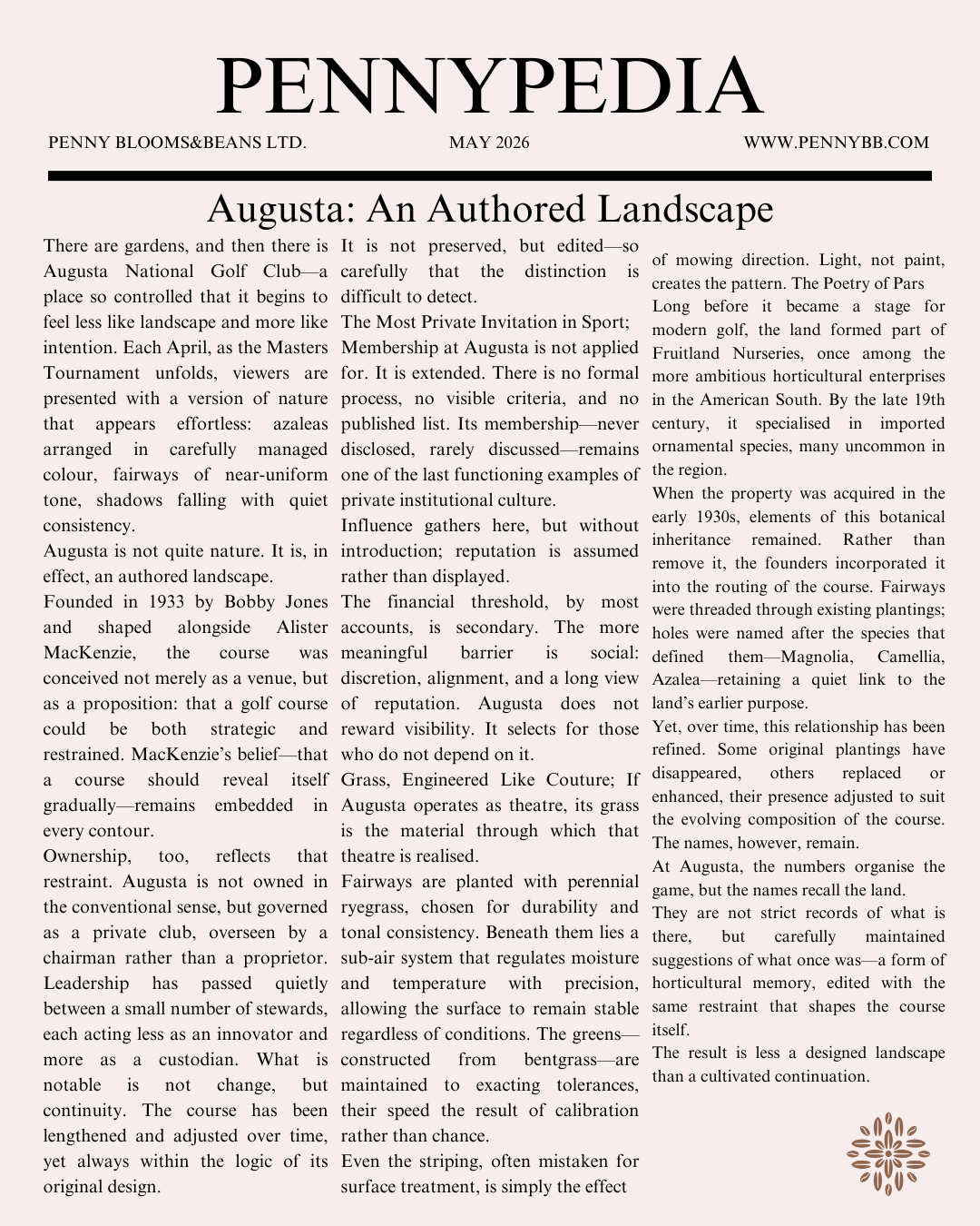 Augusta: An Authored Landscape