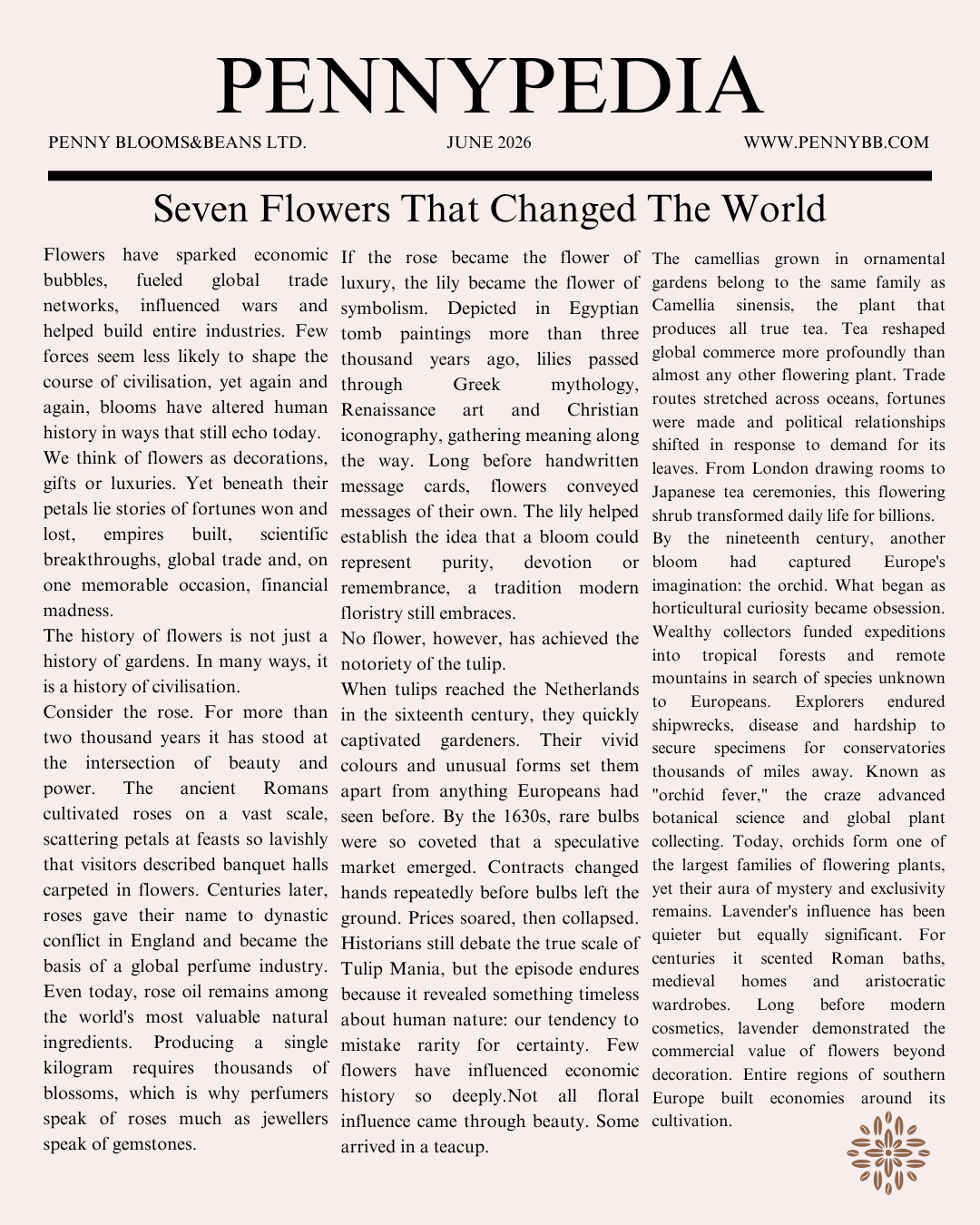 Seven Flowers That Changed the World
