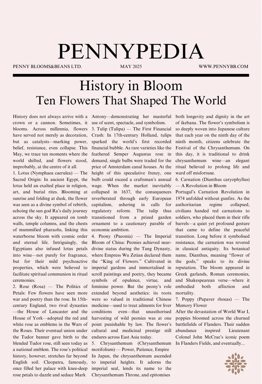 History in Bloom: Ten Flowers That Shaped the World