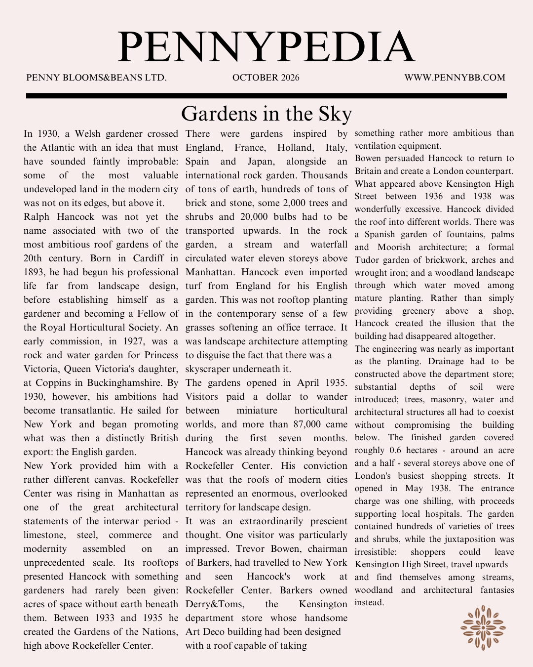 GARDENS IN THE SKY
