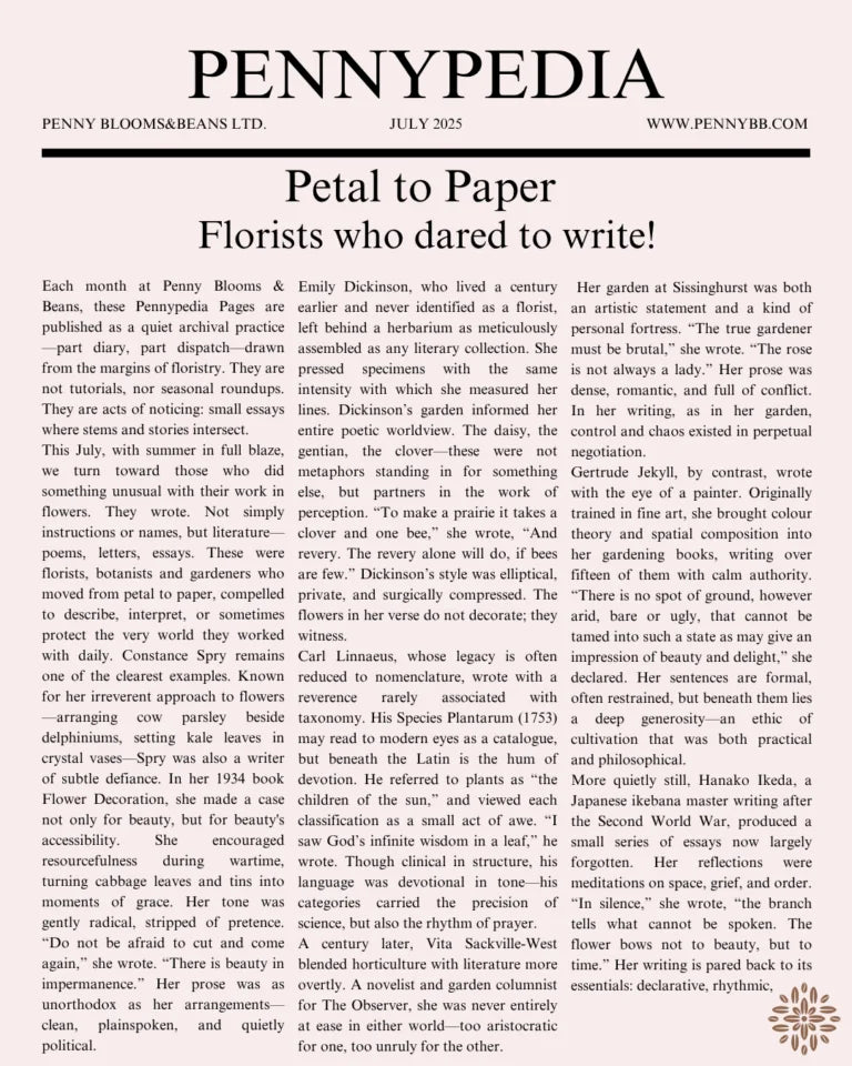 Petal to Paper: Florists Who Dared to Write