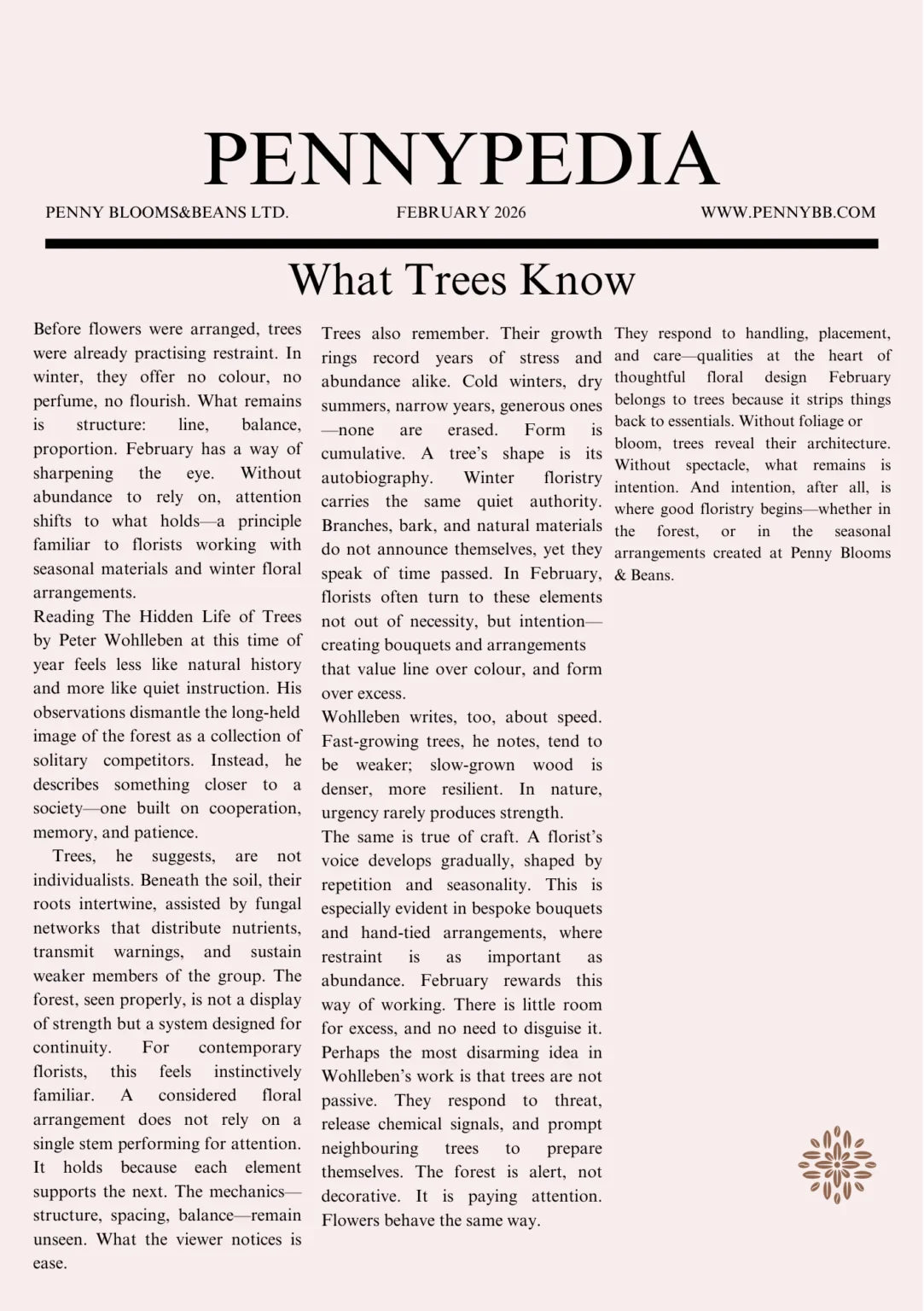 What Trees Know
